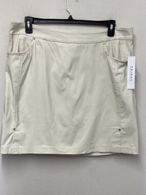 Tribal Light Cream Mini Skort with Pocket Accents